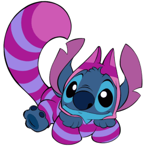 Pink Striped Cartoon Monster DTF Transfer – Press Ready Design