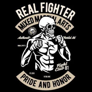 Real Fighter DTF Transfer – Pride And Honor MMA Design
