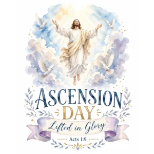 Ascension Day Watercolor DTF Transfer – Soft Faith Art Print