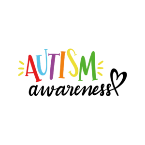 Autism Awareness Colorful Text DTF Transfer – Bright Support Print
