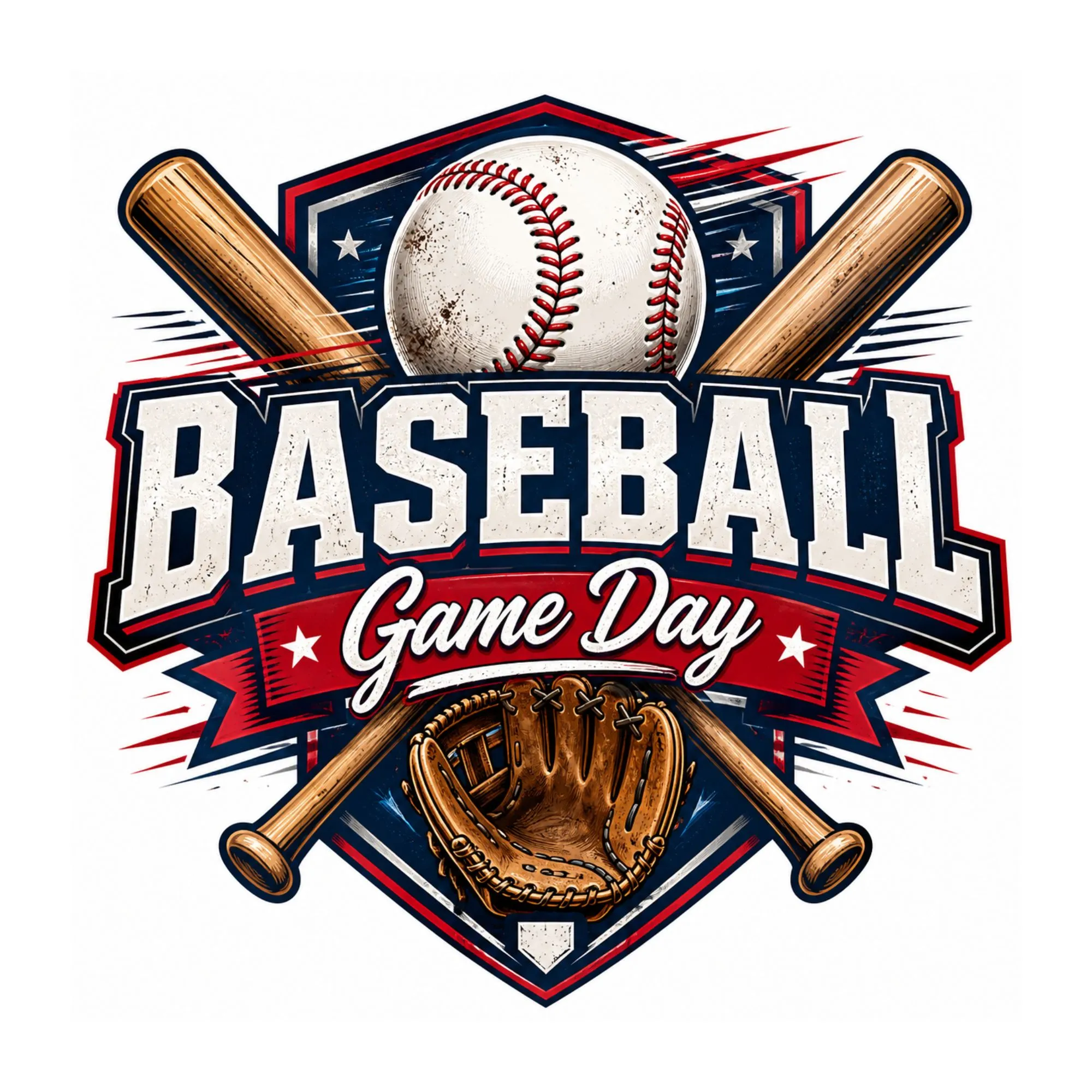Baseball Game Day DTF Transfer – Vintage Sports Team Print