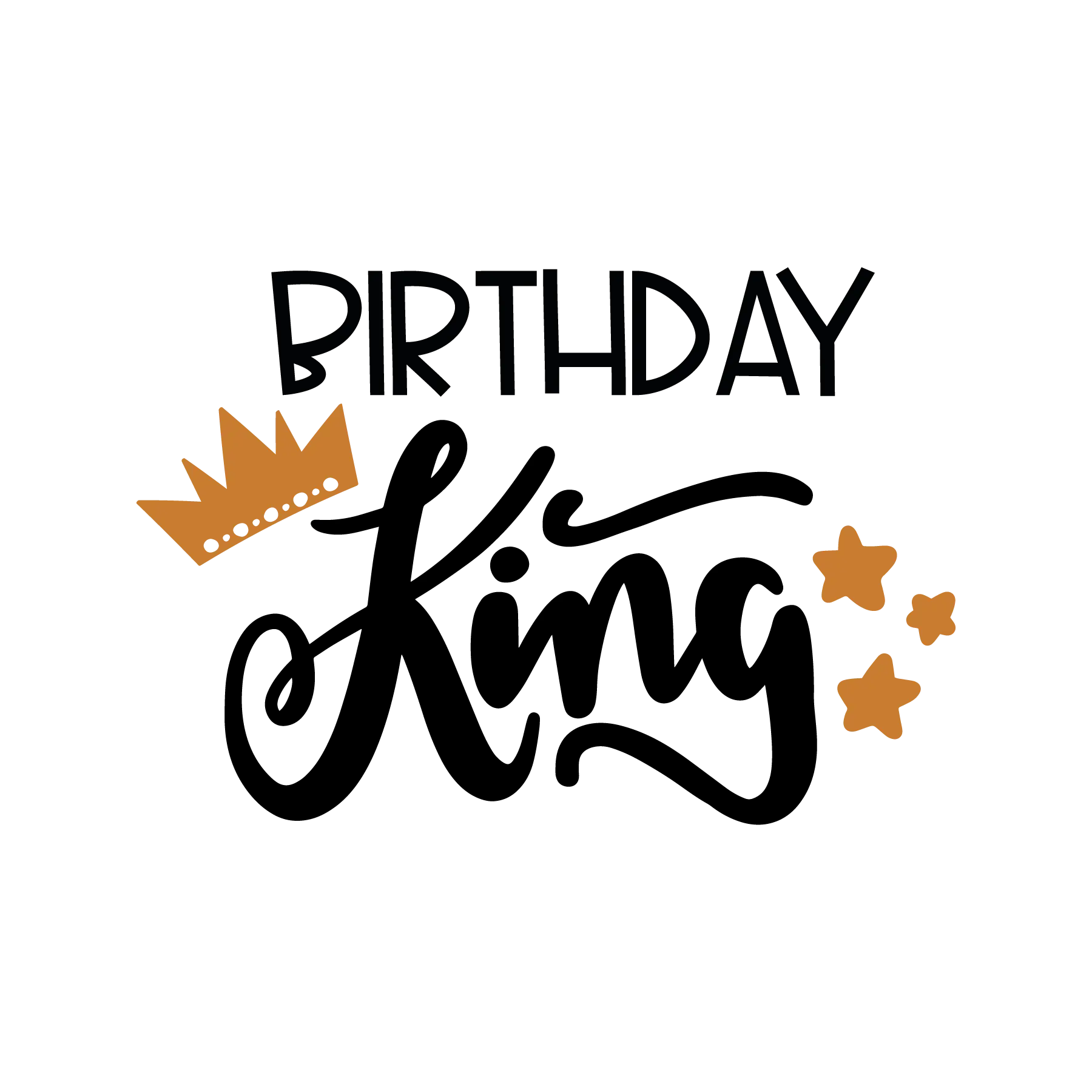 Birthday King DTF Transfer - Funny Royal Birthday Party Design
