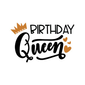 Birthday Queen DTF Transfer – Cute Royal Birthday Party Design