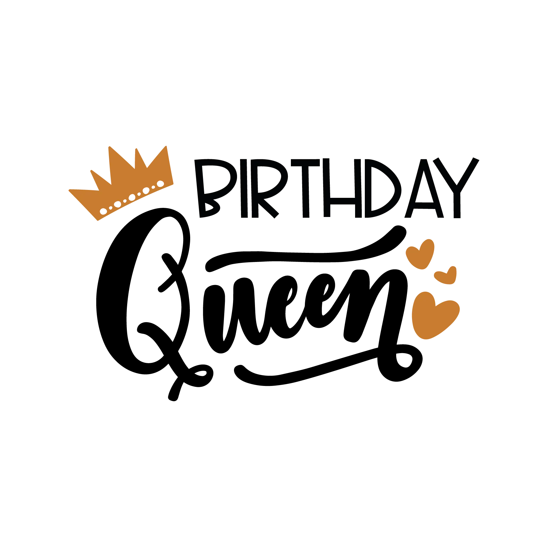 Birthday Queen DTF Transfer - Cute Royal Birthday Party Design