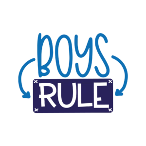 Boys Rule Funny Kids DTF Transfer – Ready to Press Print