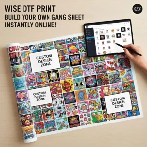 DTF Gang Sheet Printing – A4, A3 & Per Metre | Upload or Design Online