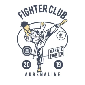 Fighter Club DTF Transfer – Karate Warrior Adrenaline Design