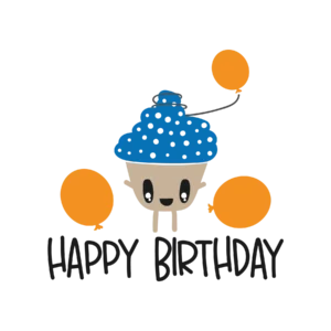 Happy Birthday Cupcake DTF Transfer – Cute Party Celebration Design
