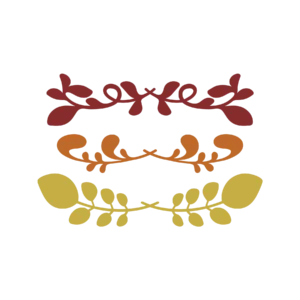 Vintage Floral Elements DTF Transfer – Decorative Botanical Design