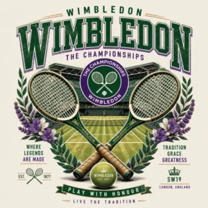 Wimbledon Championships DTF Transfer – Vintage Tennis Tournament Print
