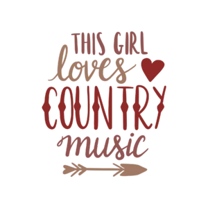 This Girl Loves Country Music DTF Transfer – Western Vibe Print